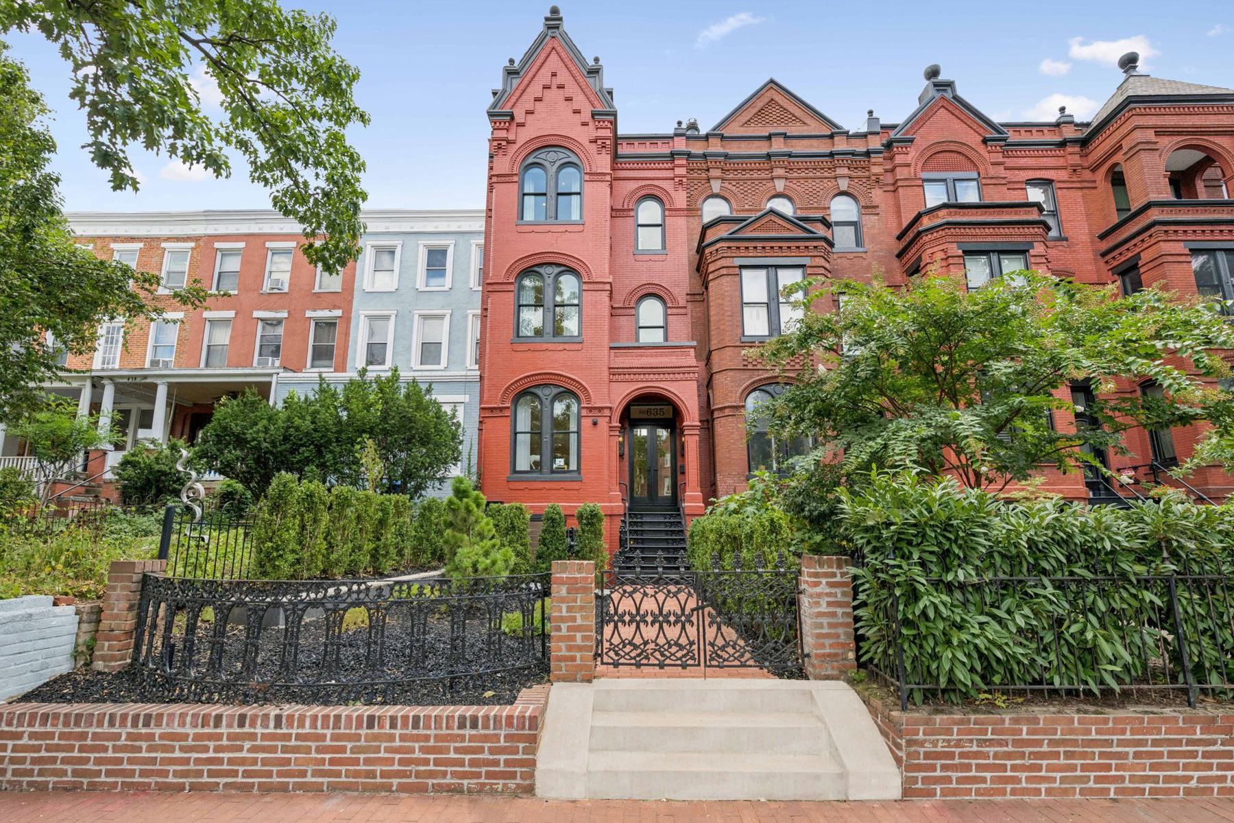 635 Maryland Ave NE, a restored red-brick Victorian rowhouse